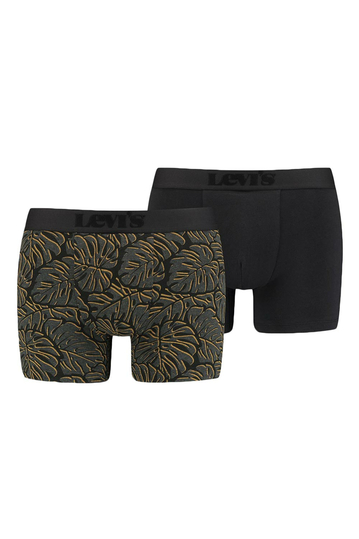 Levi's® Monstera leaf aop boxer brief 2-pack black