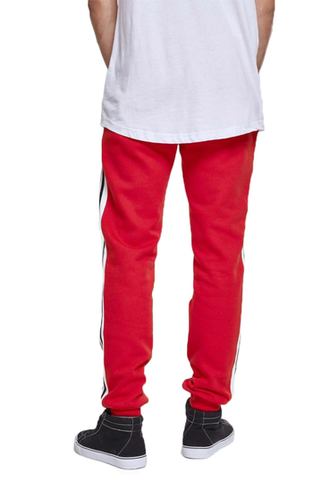 Urban Classics φόρμα παντελόνι κόκκινο με ρίγα