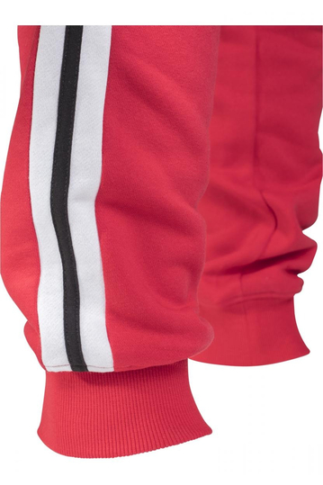 Urban Classics φόρμα παντελόνι κόκκινο με ρίγα