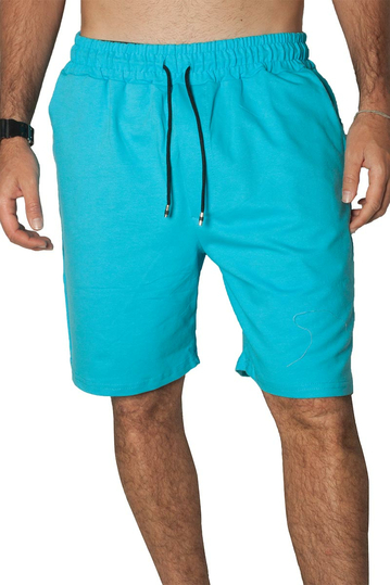 French Terry shorts ocean blue