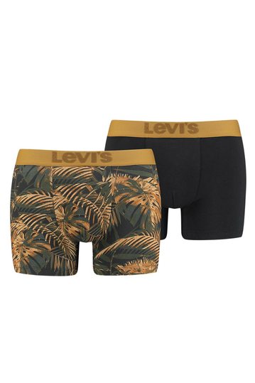 Levi's® tropical fern boxer brief 2-pack black