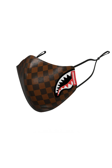 Sprayground Sharks in Paris brown vegan leather mask