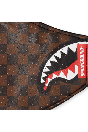 Sprayground Sharks in Paris brown vegan leather mask