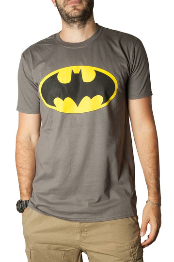 Batman signal logo t-shirt grey