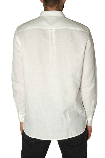Gnious linen blend ανδρικό πουκάμισο Linus λευκό