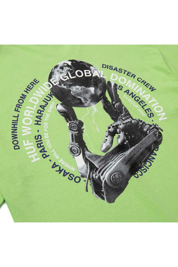 Huf t-shirt Robotics lime