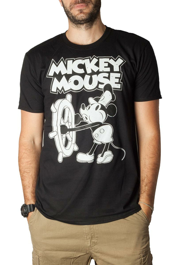 Mickey Mouse Steamboat Willie t-shirt black