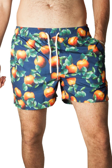 OAS dark orange swim shorts blue