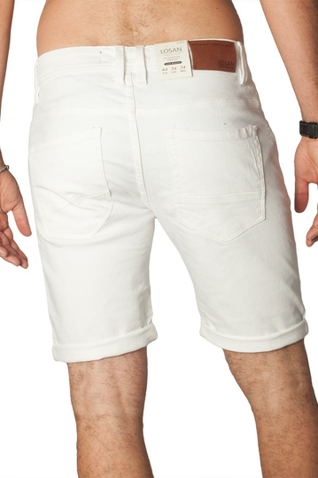 Losan denim shorts white