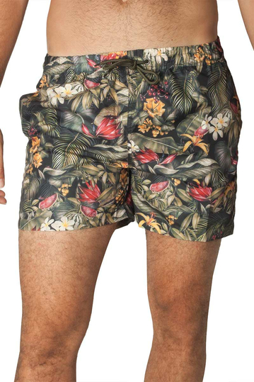 Swim trunk with floral print