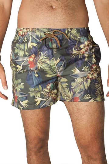 Swim trunk with floral print