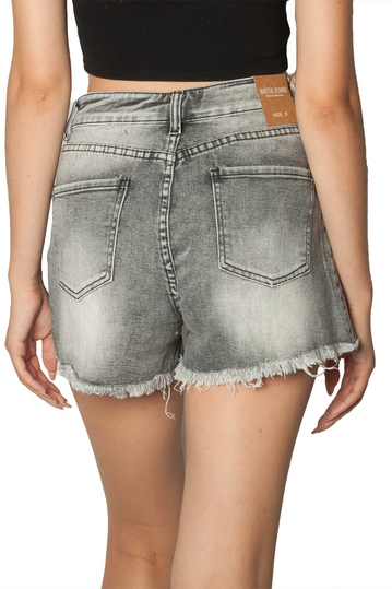 Τζιν σορτσάκι ξεβαμμένο μαύρο