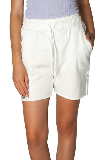 French terry shorts white