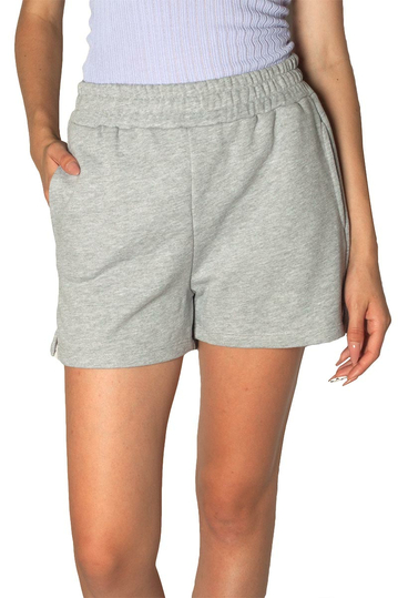 French terry women's shorts grey melange