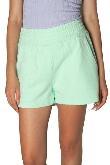 French terry women's shorts mint