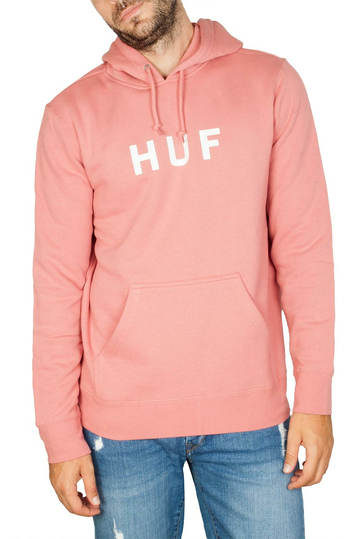 Huf OG logo hoodie dusty pink