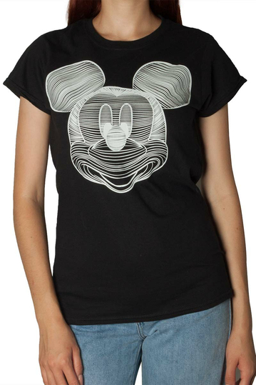 Mickey Mouse lineart t-shirt black