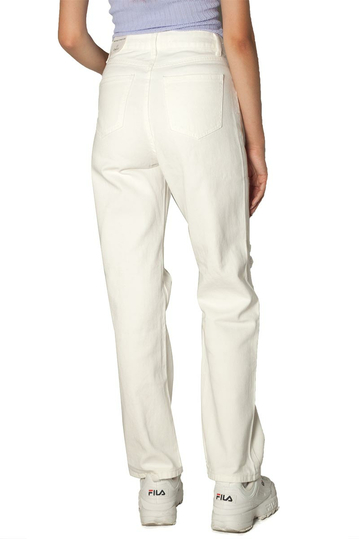 Cindy.H wide leg distressed jeans white