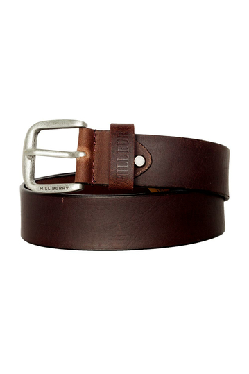Hill Burry men's leather belt dark brown