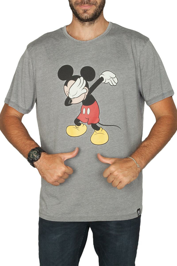 Re:Covered Disney Mickey Dabbing t-shirt light grey
