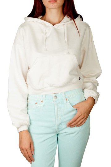 Scout cropped hoodie ecru