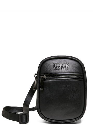 Urban Classics leatherlook neck pouch black