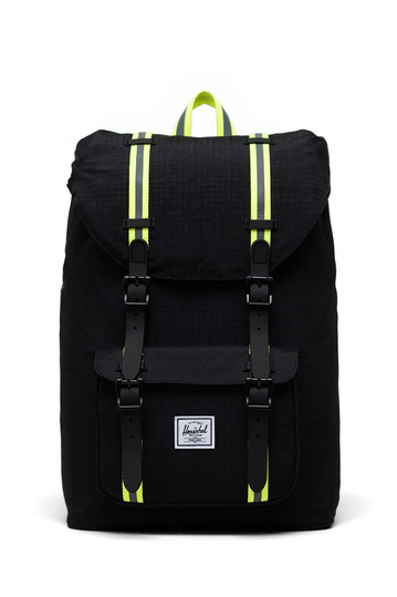 Herschel Supply Co. Little America mid volume backpack black enzyme ripstop/safety yellow