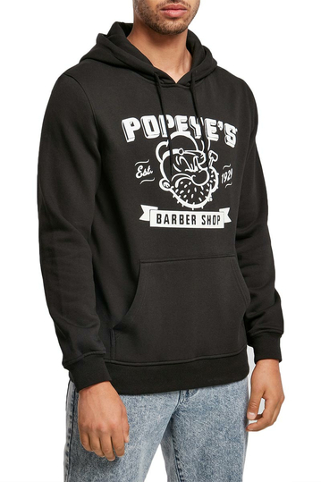 Merchcode Popeye Barber Shop hoodie black