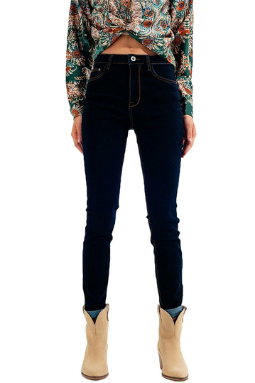 Q2 super skinny fit jeans dark blue