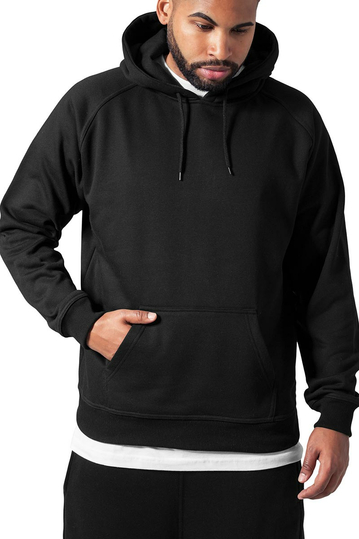Urban Classics blank hoodie black