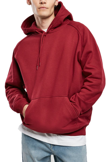 Urban Classics blank hoodie burgundy