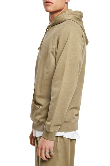 Urban Classics overdyed hoodie khaki