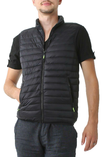 Men's quilted vest black