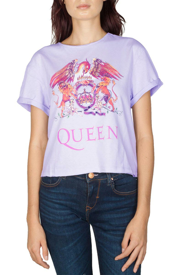Amplified Queen Royal Colour Crest crop purple