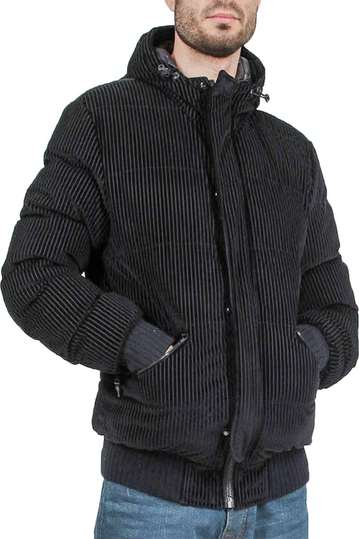 Men's corduroy jacket with hood