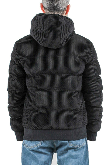 Ανδρικό κοτλέ μπουφάν με κουκούλα