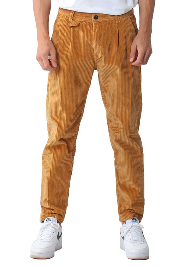 Men's cord trousers camel