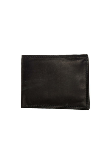 Black Buck δερμάτινο πορτοφόλι μαύρο - RFID