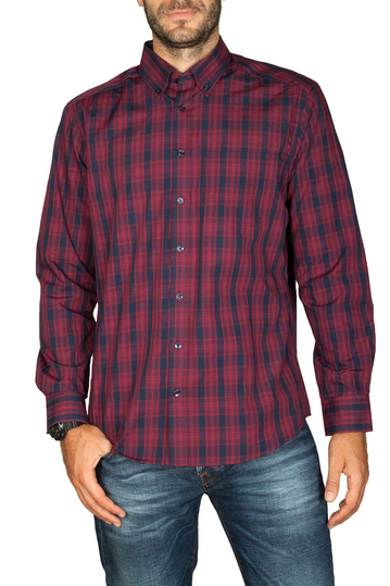 J.T. Ascott checked shirt navy/red