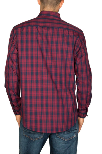 J.T. Ascott καρό πουκάμισο μπλε/κόκκινο