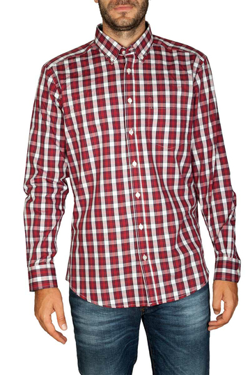 J.T. Ascott checked shirt red/white