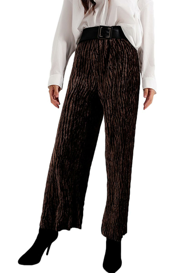 Q2 wide leg velvet pants