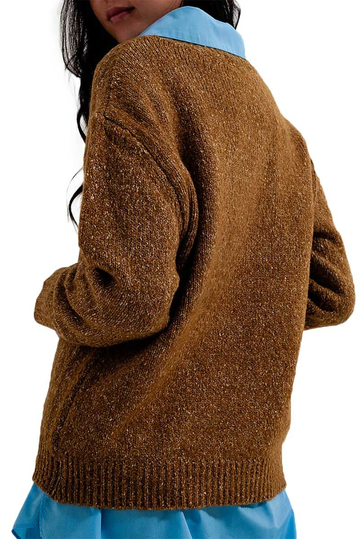 Q2 μελανζέ πουλόβερ καφέ