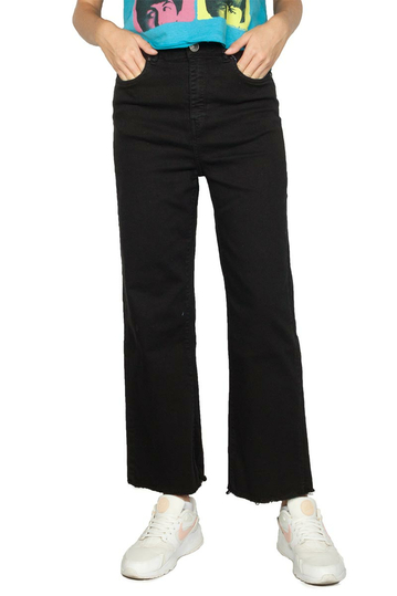 Scinn wide leg cropped jeans black Natalee