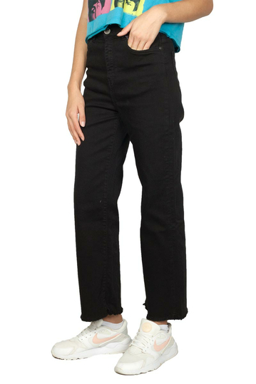 Scinn wide leg cropped jeans black Natalee