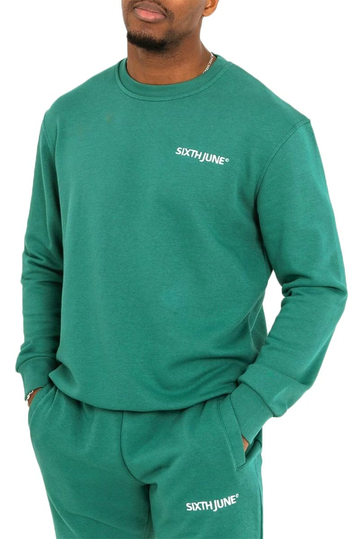 Sixth June basic crew sweatshirt green