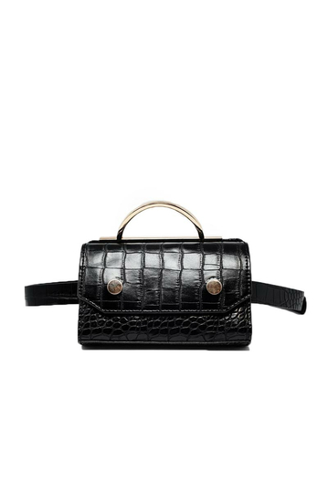 Q2 Leather-look waist bag black