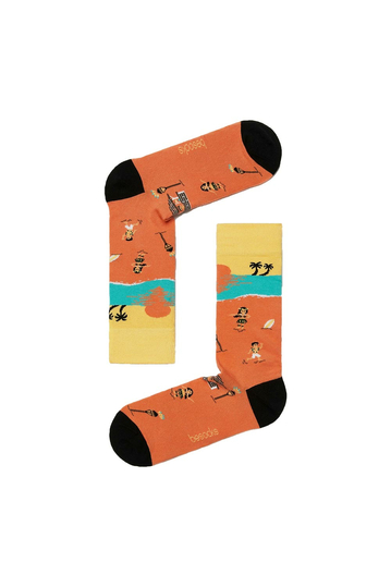 Besocks® BeHawaii organic cotton socks orange
