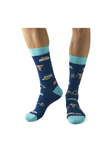Besocks® BeSurfer organic cotton socks blue