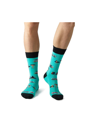 Besocks® BeSurfer organic cotton socks turquoise